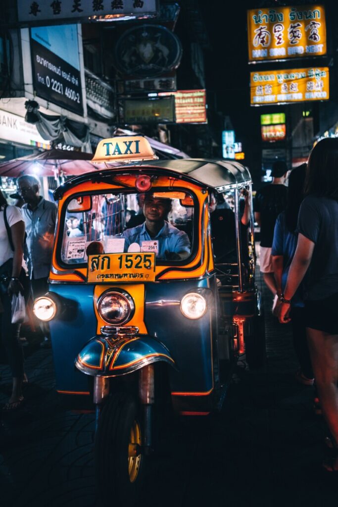 a tuktuk in Thailand